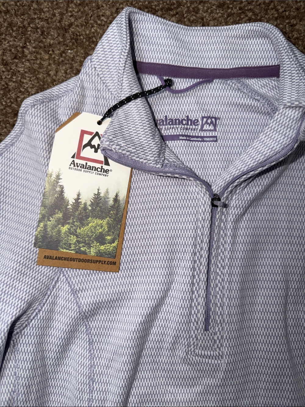 Women’s Avalanche Light Lavender Half-Zip Performance Sweater